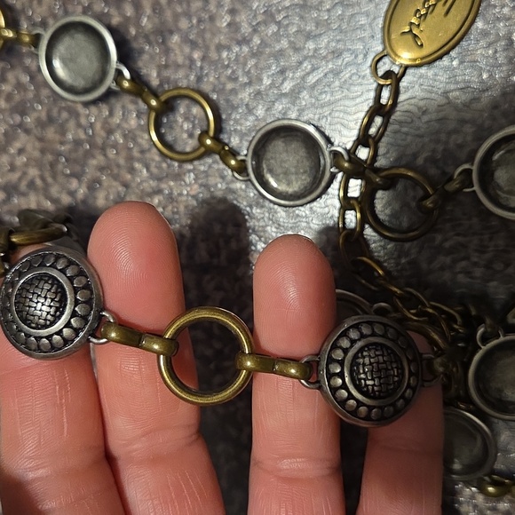 Fossil Women's Bronze and Silver Chain Belt - Picture 4 of 6